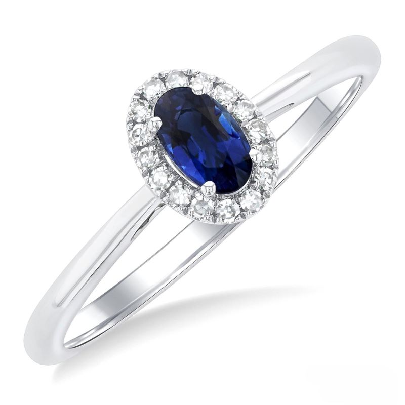 Sapphire& Diamond Ring